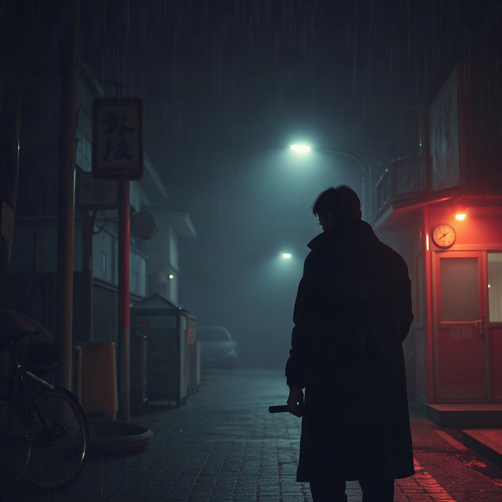 悬疑短剧《深夜食堂的第七位客人》夜戏封面画面