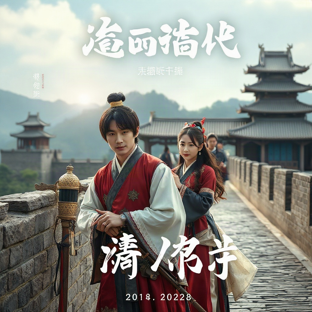 古装历史短剧《长安十二封家书》城墙场景海报
